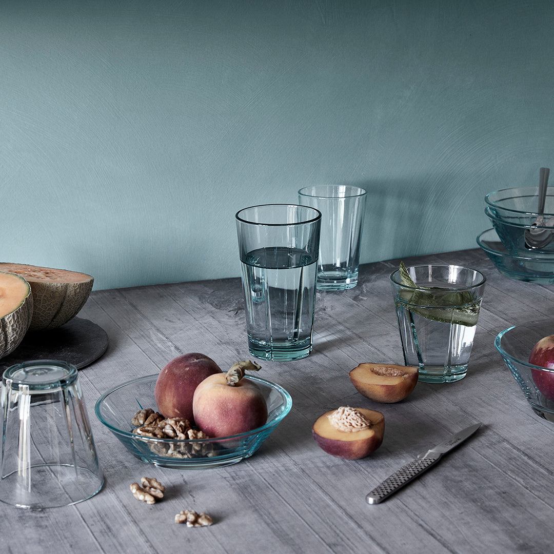 Kommetje - gerecycleerd glas - set van 2