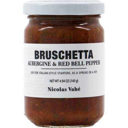 Nicolas Vahé - Bruschetta Aubergine en Rode paprika
