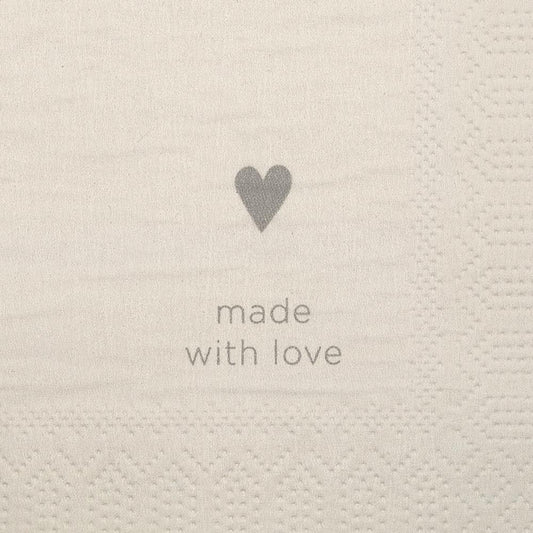 Servetten 'Made with Love'